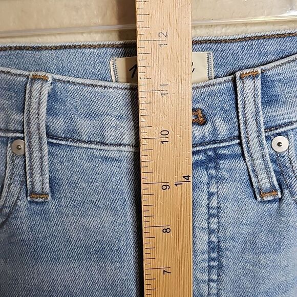 Madewell 26 The Perfect Vintage Jeans Light Blue Distressed High Rise Straight.. - Picture 9 of 13